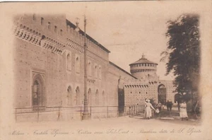 CARTOLINA *70 MILANO LOMBARDIA CASTELLO SFORZESCO CORTINA SUD-EST NON VIAGGIATA - Picture 1 of 2