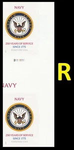 US 6004a Navy 250 Years imperf NDC horz gutter plate pair R MNH 2025 - Picture 1 of 1