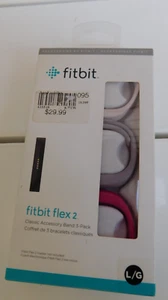 Fitbit Flex2 Classic Accessory Band 3Pack Grey Pink Fuchsia Replacement OEM NEW - Picture 1 of 6