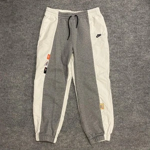 Nike Icon Clash Sweatpants Womens L Gray White Woven Track Pants Joggers CJ2045 - Picture 1 of 17