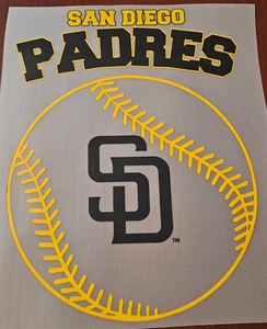 San Diego Padres Colorful 8" DTF Heat Transfer Iron On FREE Shipping (C2/5) - Picture 1 of 1