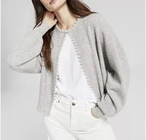 Charter Club Luxury 100% Cashmere Pearl Trim Cardigan Sweater SZ XL NWT - Picture 1 of 7