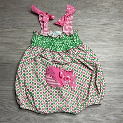 Boutique Peaches N Cream Bubble Romper Outfit/Set Toddler Girls Size 24 Months - Image 1 of 4