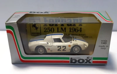MODEL BOX  1:43 AUTO DIE CAST FERRARI 250 LM  #22 MONZA 1966 BIANCO   ART 8437 - Immagine 1 di 4