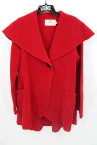 Janska Janice Cost Red Size Medium Polartec Open Draped Fleece Swing Cardigan  - Picture 1 of 8