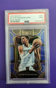 Victor Wembanyama 2023 Select Blue Prizm PSA 9 Rookie Card NBA Trading Card - Picture 1 of 2