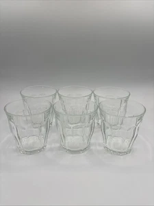 DURALEX Picardie Glasses Set Of 6 MADE IN FRANCE 3 1/2” Tall 8fl oz to brim Used - Picture 1 of 3