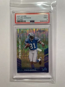 Calvin Johnson 2007 Score Atomic RC ROOKIE #351 - Detroit Lions HOF NFL - PSA 9 - Picture 1 of 1