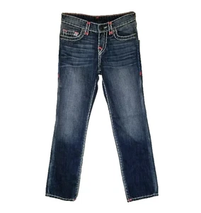 True Religion Boys Geno 4th of July Super T Jeans, Size 8, White & Red Stitch - Picture 1 of 21