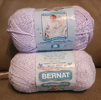 2-Nuevo hilo de algodón Bernat # 81513 precioso lila Foto 1 de 4