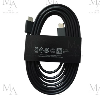 Genuine Original Samsung USB-C to USB-C 3A Super Fast Charging Cable Black 1.8m - Image 1 of 4