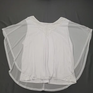 Camicetta Simply Emma donna più 2x pullover uncinetto manica corta elasticizzato bianco* - Foto 1 di 13