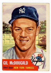 1953 Topps Gil McDougald #43 New York Yankees Vintage Genuine - Picture 1 of 2