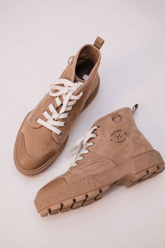 HERMÈS Stivaletti scamosciati beige ITINERAIRE HERMES taglia 38 5