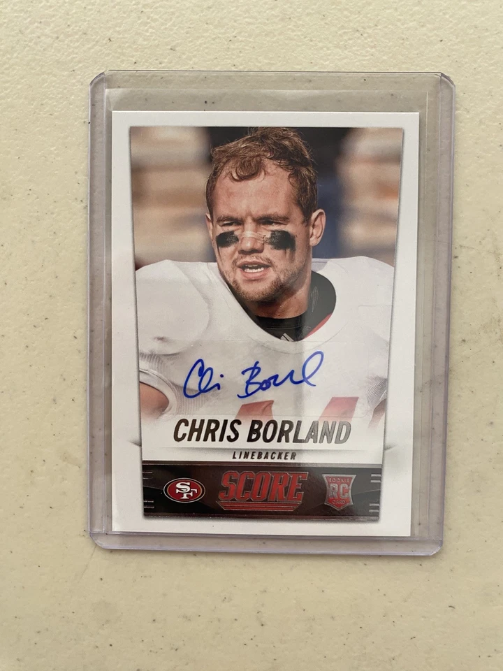 2014 Score Rookie Signatures #351 Chris Borland 49ers Autograph NM - Image 1 of 2