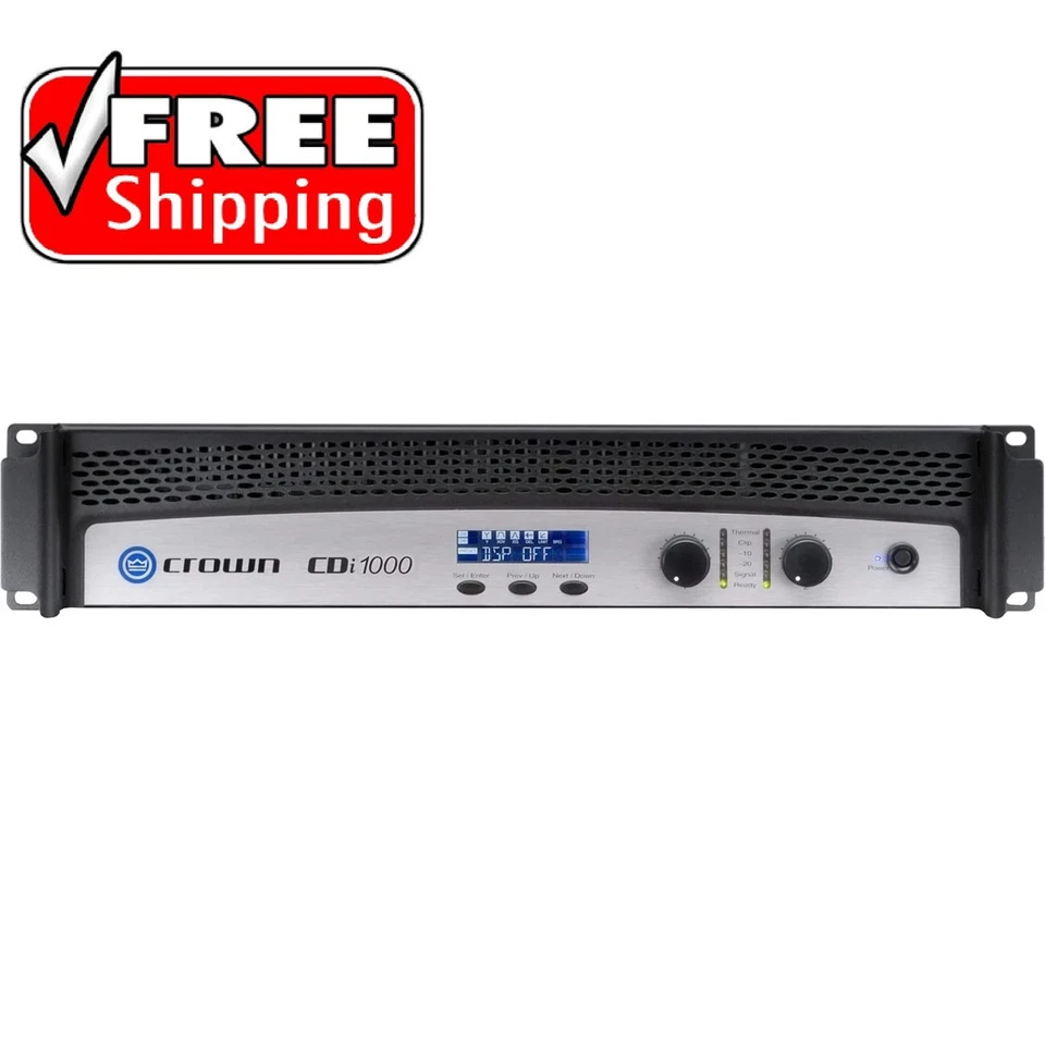 Crown CDi 1000 Two-Channel, 500-Watt @ 4Ω, 70V/140V Power Amplifier - Image 1 of 1