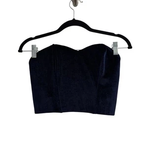 Aubade Bustier senza spalline in velluto blu navy - Foto 1 di 6