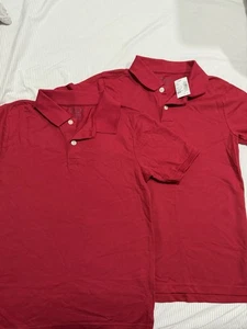 Set Of Childrens Red Polo Short Sleeves - Picture 1 of 3