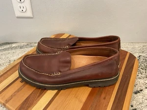 Vintage Eddie Bauer Handsewen braune Leder Halbschuhe Schuhe Damen 11 M y2K - Bild 1 von 9