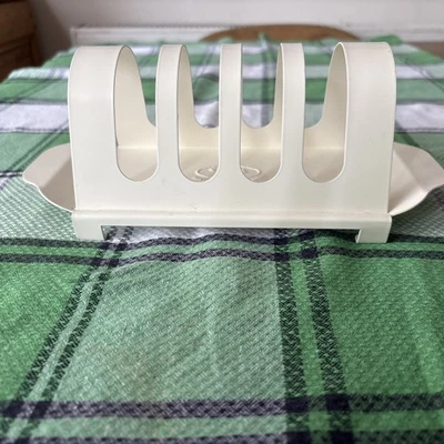 Soporte para tostadas Tala Originals esmalte blanco crema hecho en Inglaterra Reino Unido Foto 1 de 4