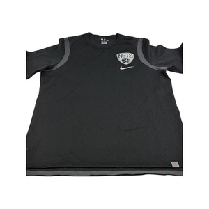 Nike Brooklyn Nets Team Issued schwarzes kurzärmliges Aufwärmshirt (Größe XL) - Bild 1 von 1