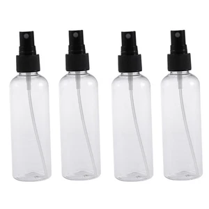  4 Pcs Empty Spray Travel Bottle Size Bottles Plastic Clear Small - Picture 1 of 12