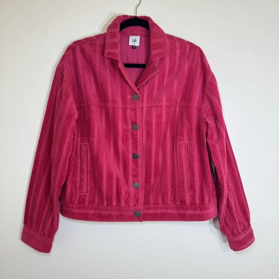 Chaqueta Cabi Cheeky Topper Rosa Pana Manga Larga Cuello # 4124 Talla M Foto 1 de 4