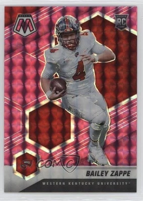 2022 Panini Mosaic Draft Picks Mosaic Pink Prizm /25 Bailey Zappe #20 Rookie RC - Image 1 of 2
