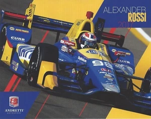 2017 INDY 500 ALEXANDER ROSSI USA ANDRETTI NAPA RACING INDYCAR 8x10 HERO CARD ! - Picture 1 of 2