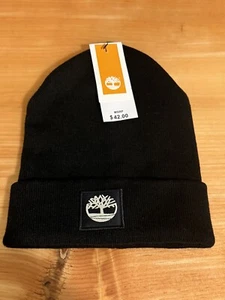 Gorra Timberland Acanalada Tejido Puño Gorro Logo Parche Negro Sombrero Unisex - Nueva con Etiquetas $42 - Imagen 1 de 5