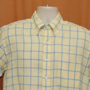 Brooks Brothers Size M Pure Irish Linen Short Sleeves Men's Shirt Mint Condition - Picture 1 of 4