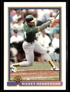 1991 Bowman #213 Rickey Henderson   Baseball