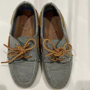 Scarpe da barca denim blu Sperry Top Sider autentiche da uomo STS12095 US 8 - Foto 1 di 7