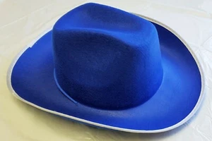 BLUE FELT COWBOY HAT COSTUME ACCESSORY (1) ~ Party Supplies Favors Attire Crafts - Picture 1 of 1