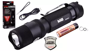 Torcia LED ricaricabile Powertac M6 1300 lumen con tappo terminale magnetico e caricatore - Foto 1 di 8