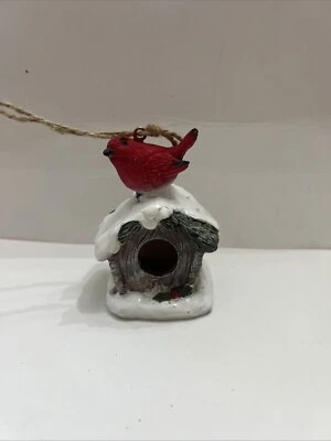Ceramic Bird House Christmas Ornament Foto 1 de 4
