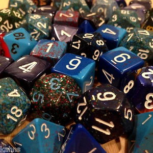 Chessex BY COLOR - 3 ounces assorted BLUE dice from Pound-O-Dice - Pound Dice - Picture 1 of 2
