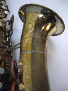 BUESCHER 400 TOP HAT & CANE PROFESSIONAL ALTO SAXOPHONE NEEDS WORK VINTAGE - Picture 1 of 12