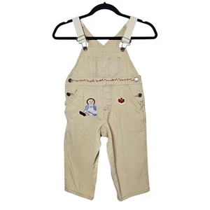 Vintage Gap Latzhose Raggedy Ann Creme Denim XXS Latzhose Stickerei - Bild 1 von 6