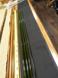 S-GLASS Fly Rod Blank 7'6" 4wt 4-piece Dark Olive, Tip Over Butt, Rod Building - Picture 1 of 3