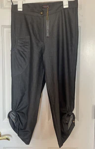 Damen Joan Vass ABGS Collection Cropped Hose Charcol Grau Gr. 42 Schnallendesign - Bild 1 von 8