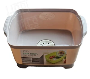 Spülschüssel mit Wasserabtropfstopfen Küche Spüle Becken Sieb Geschirr Einweichen - Bild 1 von 5