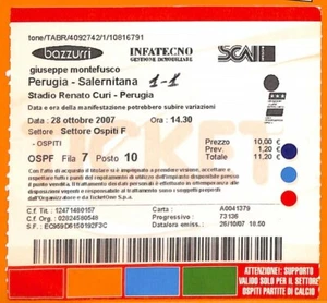 C2109- Vecchio BIGLIETTO PARTITA CALCIO - 2007 PERUGIA VS SALERNITANA  - Imagen 1 de 1