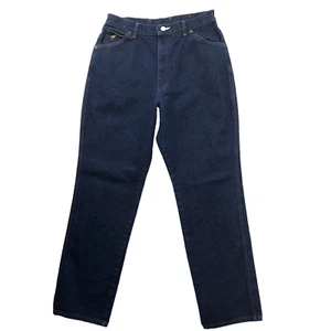 Wrangler Jeans Damen 16 blau Western Straight Dark Wash High Waist Stretch - Bild 1 von 8