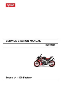Aprilia Service Workshop Service Repair Manual 2024 Tuono V4 1100 Factory - Bild 1 von 22