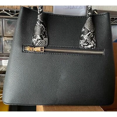 Isabelle Womens Vegan Double Handle Satchel Handbag NWT - Imagem 1 de 4