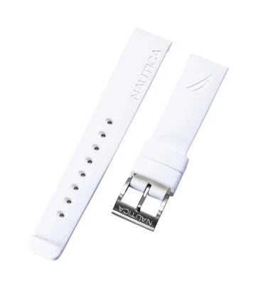 Nautica Unisex N17003M | A17003M BFD 101 Dive 18mm White Original Watch band - Image 1 of 4