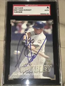 TODD HUNDLEY SIGNED AUTO 1997 FLEER CARD #397 NEW YORK METS All Star SGC Slabbed - Picture 1 of 5