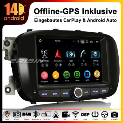 8-Kern 64GB Android 14 Autoradio GPS Navi Für Fiat 500X DAB+ CarPlay Canbus DAB - Bild 1 von 4