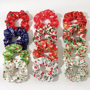 12 PCS Christmas Hair Clips Santa Claus Elastic Hair Bands for Women Girls - Picture 1 of 4